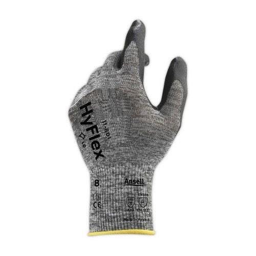 Ansell- HYFLEX 11-801 Köpük Nitril Mekanik ve Çok Amaçlı Montaj Eldiveni (Çift-10)