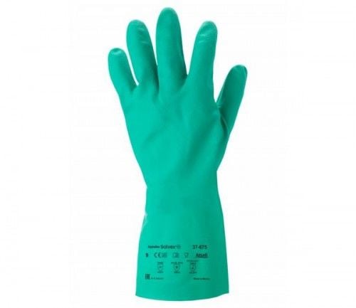 Ansell- SOLVEX 37-675 Kimyasal ve Sıvı Korumalı Antistatik İş Eldiveni (Çift-8)