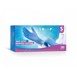 Has-Pet Mavi Pudrasız Nitril Muayene Eldiveni (Small) 100'lü x 20 Paket - 1 Koli