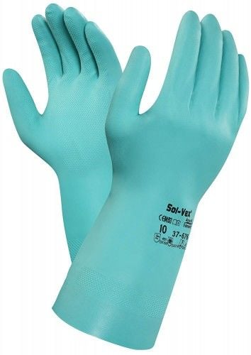 Ansell- SOLVEX 37-676 Kimyasal ve Sıvı Korumalı Antistatik İş Eldiveni (Çift-10)