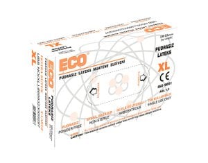 ECO Pudrasız Lateks Eldiven (XL) 100'lü x 20 Paket / Koli