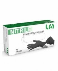 Siyah Nitril Pudrasız Muayene Eldiveni 100'lü x 10 Paket