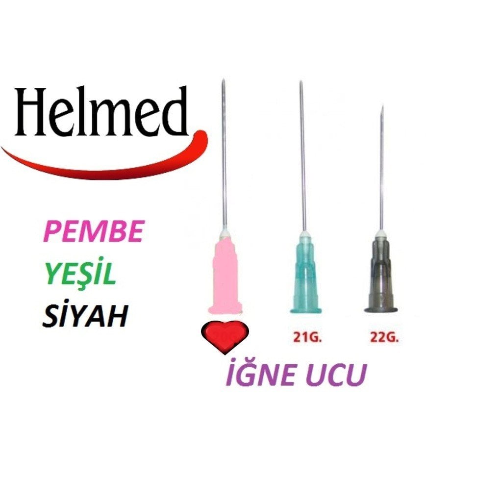 Steril İğne Uçları Pembe-Yeşil-Siyah Steril İğne Uçları Pembe-Yeşil-Siyah 100'lü Paket
