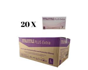 mumu PLUS Koyu Mavi Pudrasız Nitril Muayene Eldiveni (Large) 100'lü Pk