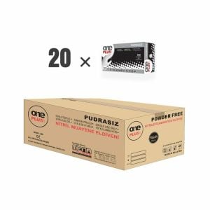 OnePlus Siyah Pudrasız Nitril Eldiven (Medium) 100'lü x 20 Paket - Koli