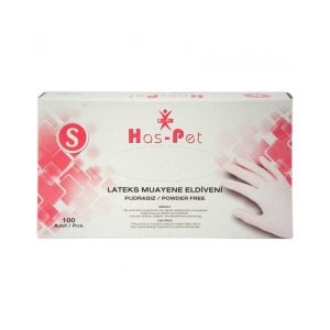 Has-Pet Pudrasız Lateks Eldiven (Large) 100'lü Paket
