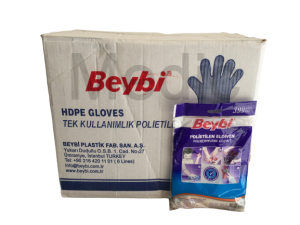 Beybi Şeffaf Poşet Hışır PET Eldiven 100'lü x 200 Pk - Koli