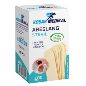 KOŞAR MEDİKAL Abeslang & Tahta Dil Basacağı & Spatula 100'lü Kutu/Paket