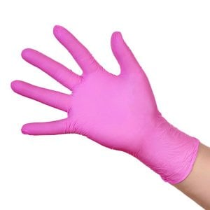 Proteksa Pembe Pudrasız Nitril Eldiven - 50'li - Kutu