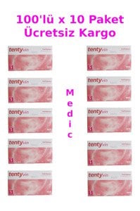 tenty Şeffaf Pudrasız Vinil Muayene Eldiveni 100'lü (Small) 10 Paket