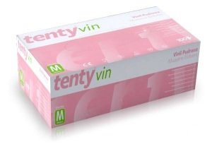 tenty Şeffaf Pudrasız Vinil Muayene Eldiveni 100'lü Paket (Medium)