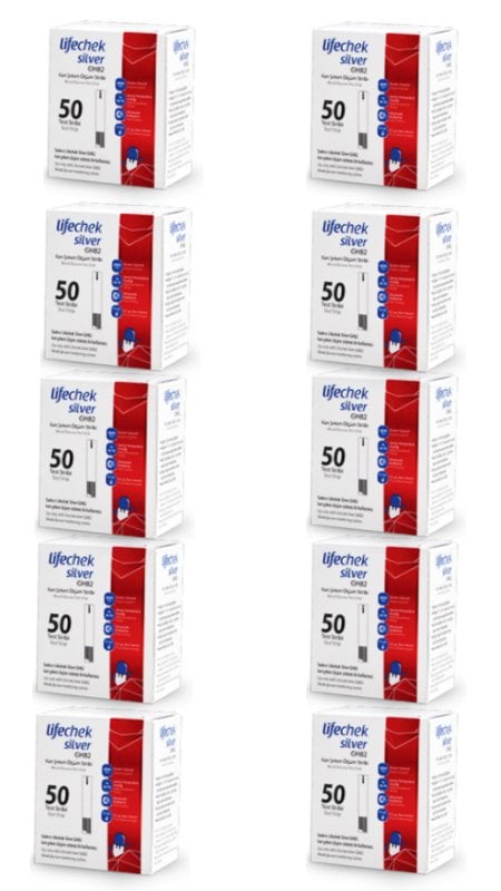 lifechek Silver GH82 Kan Şekeri Ölçüm Stribi - 10'lu Kutu - 500 Adet