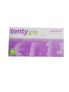 tenty Lateks Pudralı Muayene Eldiveni (Small) 100'lü x 10 Paket