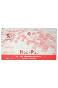 Has-Pet Pudralı Lateks Muayene Eldiveni (Small) 100'lü Paket