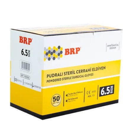 BRP Steril Cerrahi Eldiven Pudralı 50'li  (No:6,5)