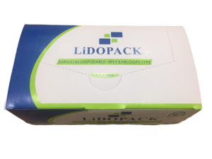 LİDOPACK Lastikli Cerrahi Bez Ağız Burun Maskesi 1 Paket (50'li, 2 Katlı)