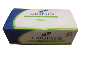 LİDOPACK Lastikli Cerrahi Bez Ağız Burun Maskesi 1 Paket (50'li, 2 Katlı)
