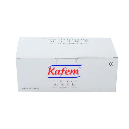 Kafem Lastikli Cerrahi Bez Ağız Burun Maskesi 1 Paket (50'li, 2 Katlı)