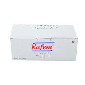 Kafem Lastikli Cerrahi Bez Ağız Burun Maskesi 1 Paket (50'li, 2 Katlı)