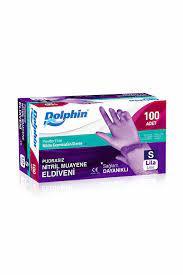 Dolphin Lila Pudrasız  Nitril Eldiven (Small) 100'lü x Paket