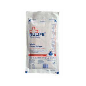 NULIFE Steril Cerrahi Eldiven (No:8,5) Pudrasız Lateks 50'li x 10 Paket - Koli