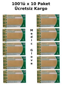 BİMEL Lateks Pudrasız Muayene Eldiveni (Large) 100'lü x 10 Paket