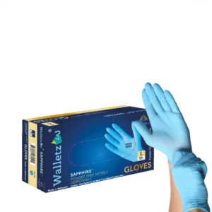 Walletz4U Mavi Pudrasız Nitril Muayene Eldiveni - 10 Paket - 1 Koli (XL)