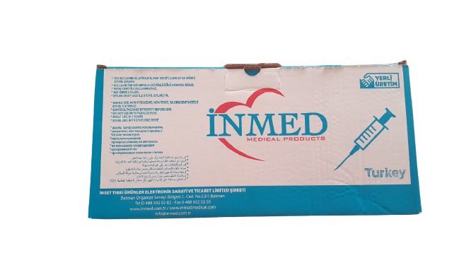 İNMED 2 cc Dental Luerlock 40 mm x 50 mm Uzun Uçlu Enjektör Şırınga 225 Adet
