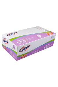 POPPY Pudralı Lateks Muayene Eldiveni (Small) 100'lü x 10 - Paket