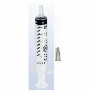 Ayset 2 CC-3/P Gri Kısa Uç Kilitsiz Dental Enjektör 2400 Adet/Koli