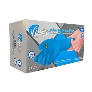 Viper Pudrasız Mavi Nitril Eldiven 100'lü  Paket - (Large)