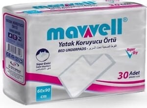 mavvell Yatak Koruyucu Alez Örtü 60 x 90 - 30 Adet / Paket