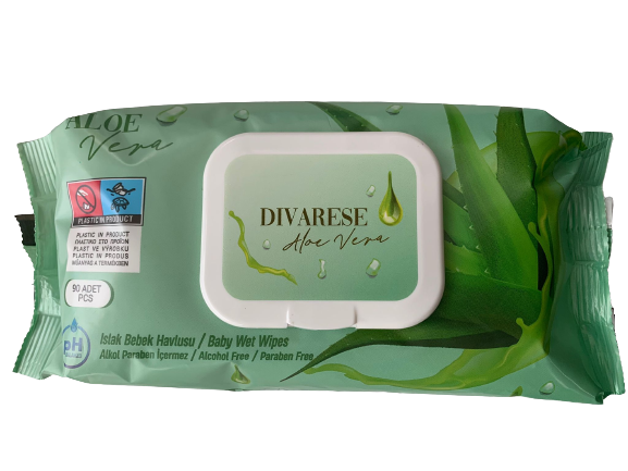 DIVARESE Islak Havlu / Mendil 90'lı x 12 Paket (1080 Yaprak)