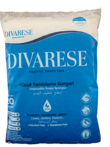 DIVARESE Vücut Temizleme Süngeri Lifi 20'li x 50 Paket / Koli