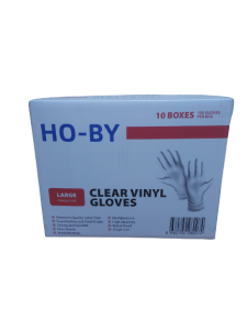 HO-BY Pudrasız Vinil Muayene Eldiveni (Large) 100'lü x 10 Paket - Koli