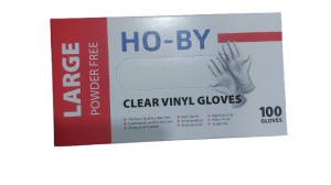HO-BY Pudrasız Vinil Muayene Eldiveni (Large) 100'lü x Paket