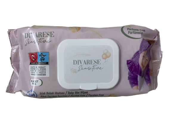 DIVARESE Islak Havlu / Mendil 90'lı x 12 Paket (1080 Yaprak)