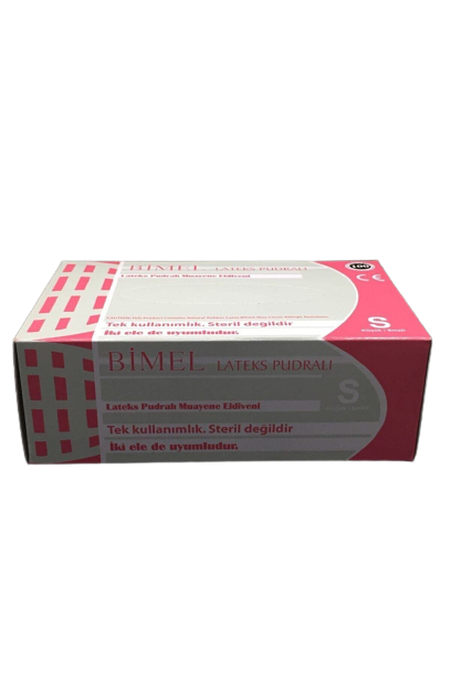 BİMEL Lateks Pudralı (Small) Muayene Eldiveni 100'lü x 20 Paket / Koli