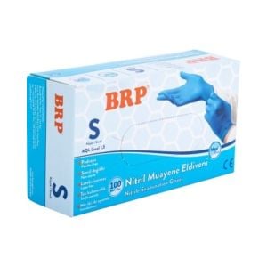 BRP Mavi Pudrasız Nitril Muayene (Small) Eldiveni 100'lü x 20 Pk - Koli