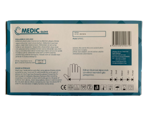 MEDIC GLOVE Şeffaf Pudrasız Vinil Muayene Eldiveni (Medium) 100'lü x 5 Paket