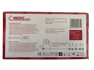 MEDIC GLOVE Şeffaf Pudrasız Vinil Muayene Eldiveni (Small) 100'lü x 10 Paket