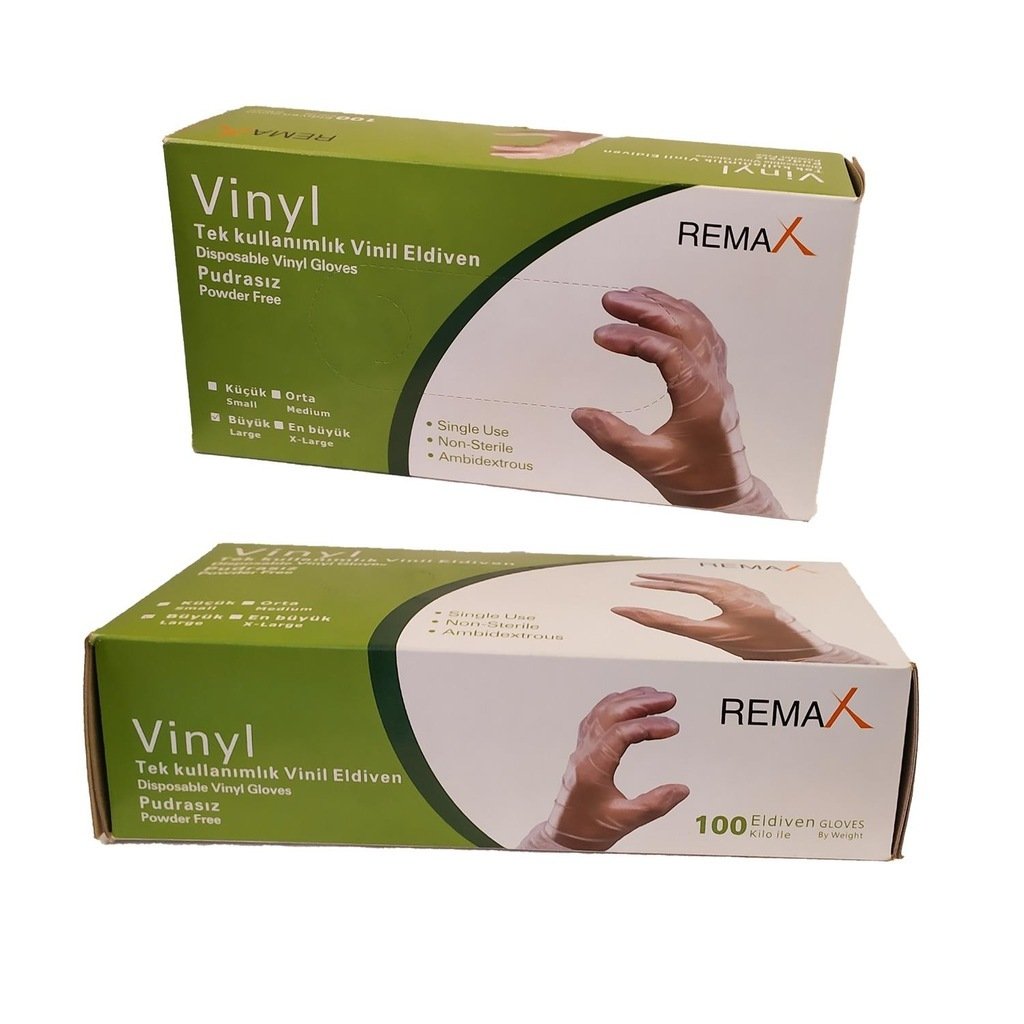 Remax Muayene Eldiveni Pudrasız Vinil (Large) 100'lü
