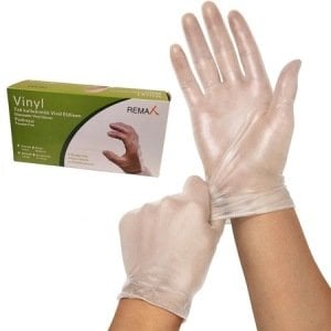 Remax Muayene Eldiveni Pudrasız Vinil Large 100'lü 10 Paket 1 Koli