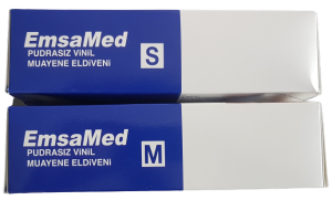 EmsaMed Muayene Eldiveni Vinil Pudrasız (Small) 100'lü