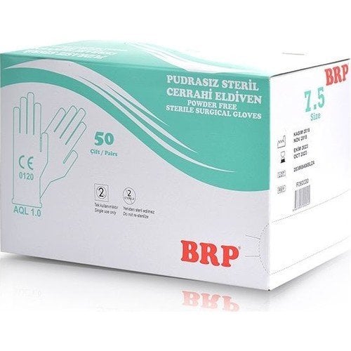 BRP Steril Cerrahi Eldiven Pudrasız 50'li  (No:8,5)