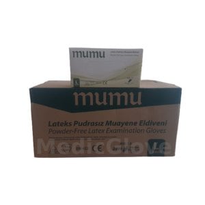 mumu Pudrasız Lateks Eldiven (Large) 100'lü x 20 Paket - 1 Koli