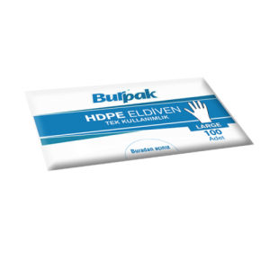 Burpak PET & Poşet Şeffaf Muayene Eldiveni 100'lü Pk