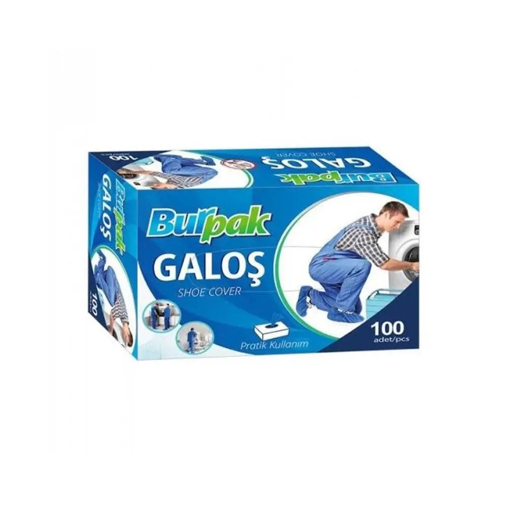 Burpak Tek Kullanımlık 100'lü Galoş (Mavi)