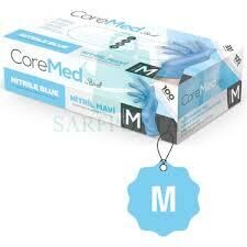 Bimel CoreMed  Mavi  Pudrasız  Nitril Eldiven (Medium) 100'lü x 20 Paket / Koli