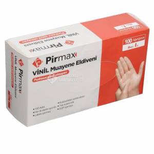 Pirmax Pudrasız Vinil (Vinyl) Muayene Eldiveni (Small) - 20 Pk - 1 Koli